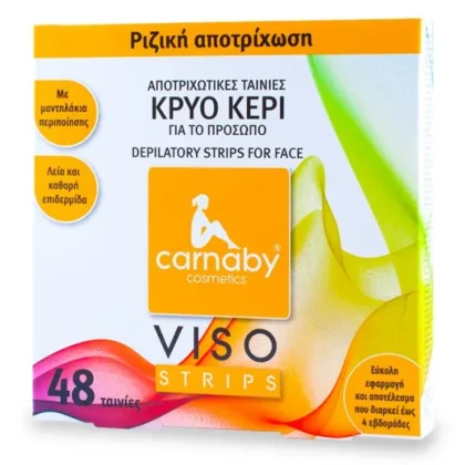 Carnaby Αποτριχωτικές Ταινίες Προσώπου Κρύο Κερί 48τμχ