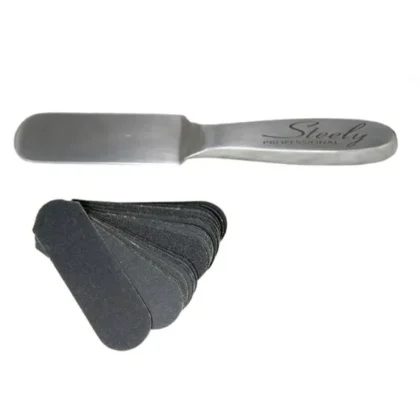 Steely Professional Μεταλλική Ράσπα PFF901 με Ανταλλακτικά 20 τεμ. 80 & 120 grit