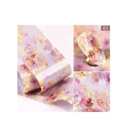 Nails & More Marble Foil Ροζ 1m