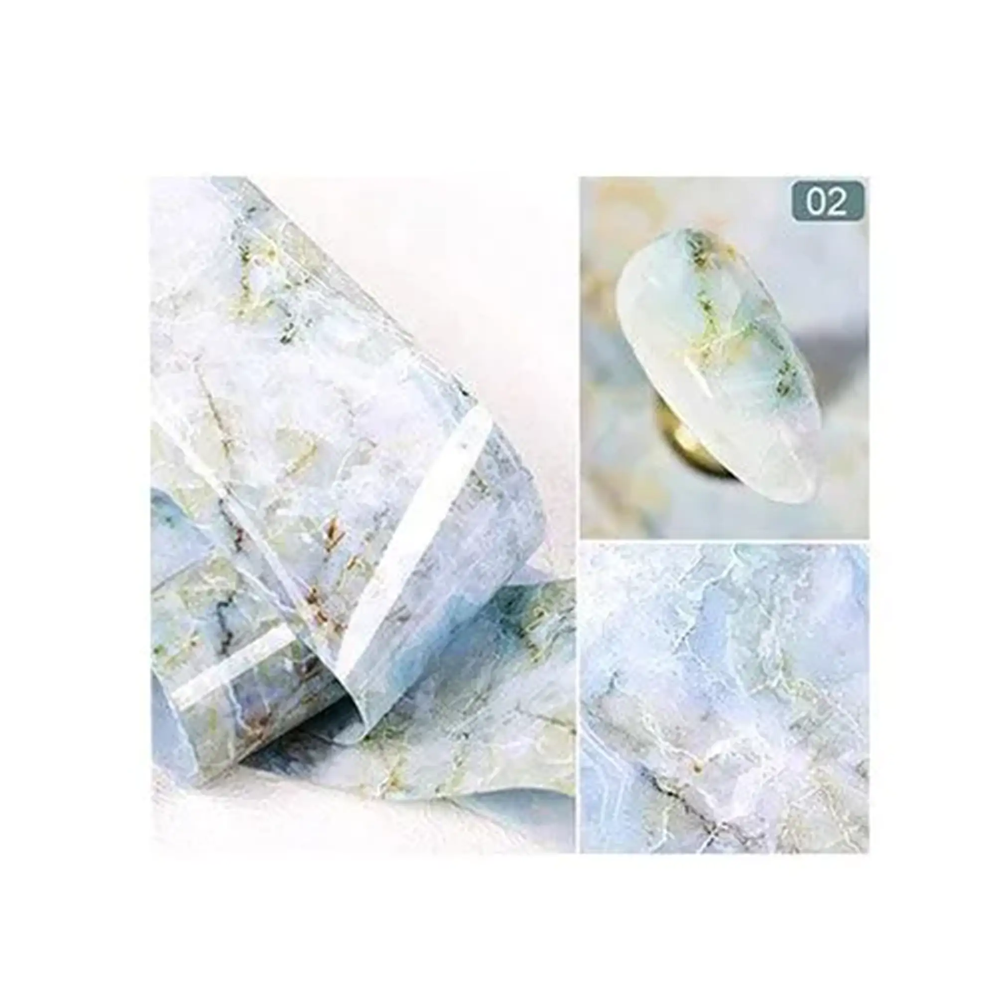 Nails & More Marble Foil Γαλάζιο 1m