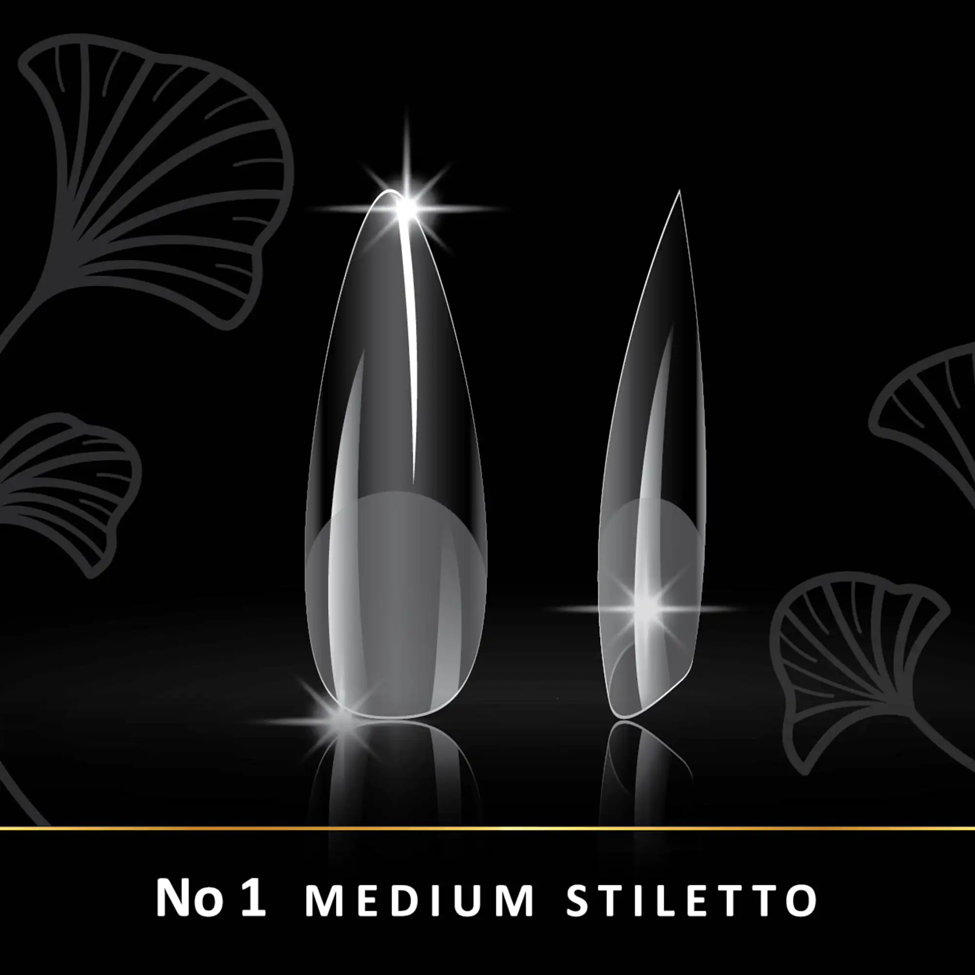 Soft Gel Tips Woww No1 Medium Stiletto 240 τεμάχια