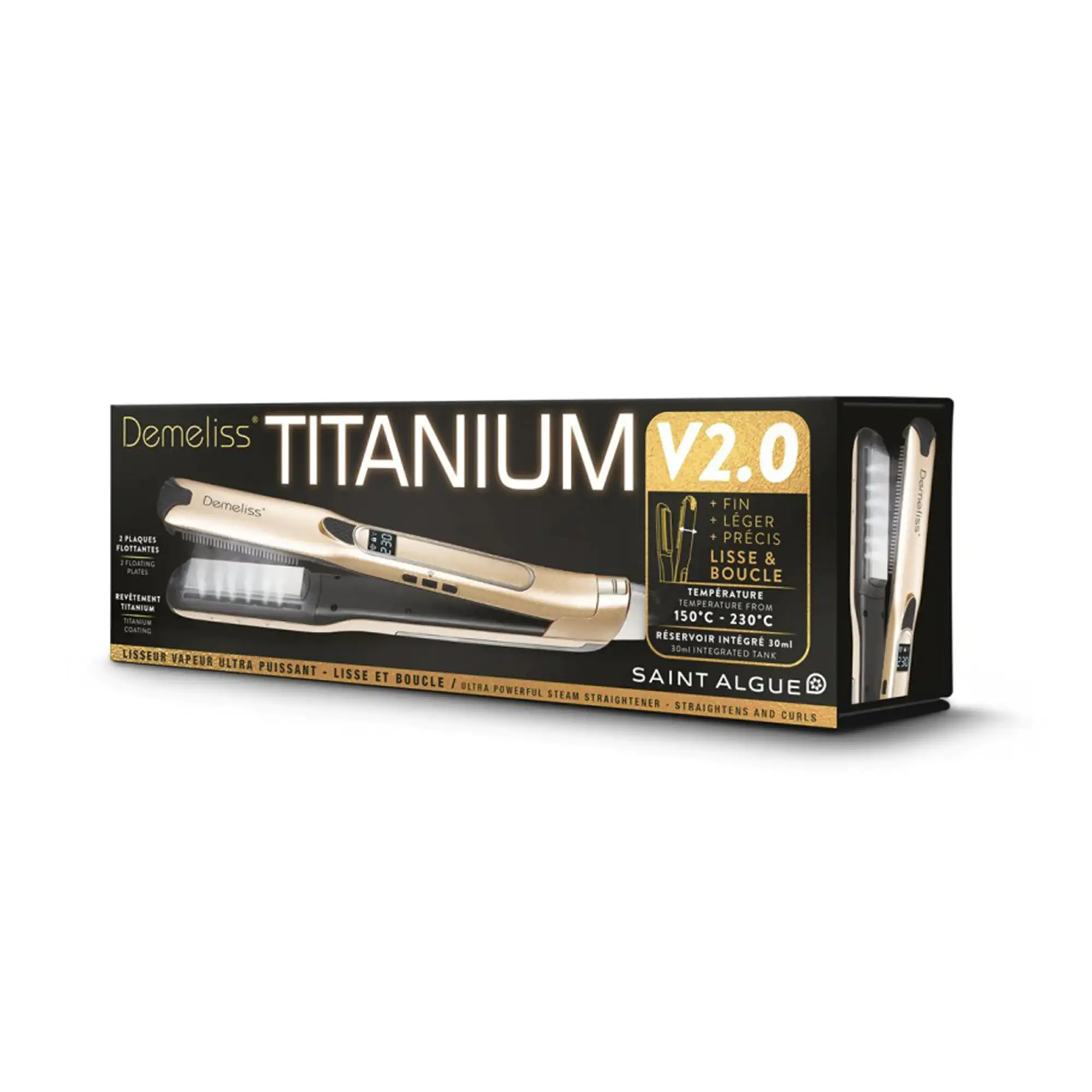 Demeliss Ψηφιακή Πρέσα Μαλλιών Ατμού Titanium V2 No 20015
