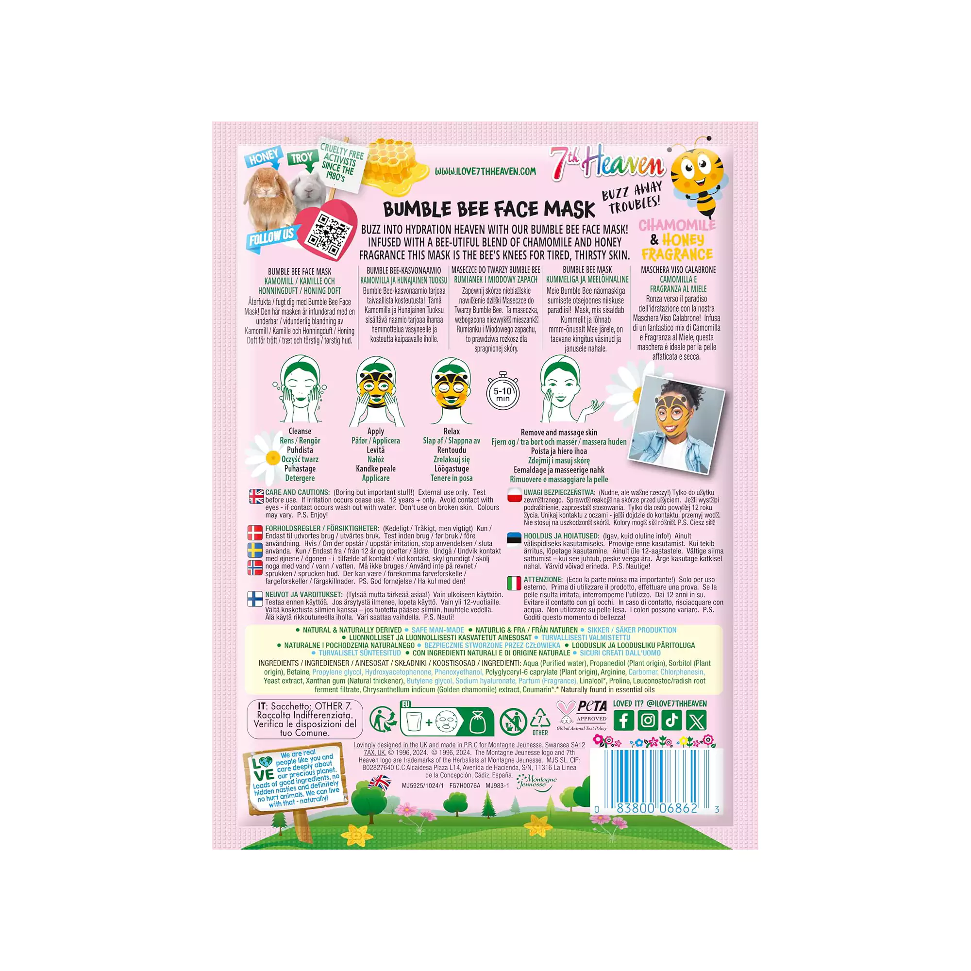 7TH HEAVEN Bubble Bee Sheet Face Mask - Εικόνα 2