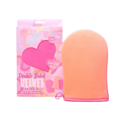 Sunkissed Double Sided Velvet Tanning Mitt Duo - Card Packaging