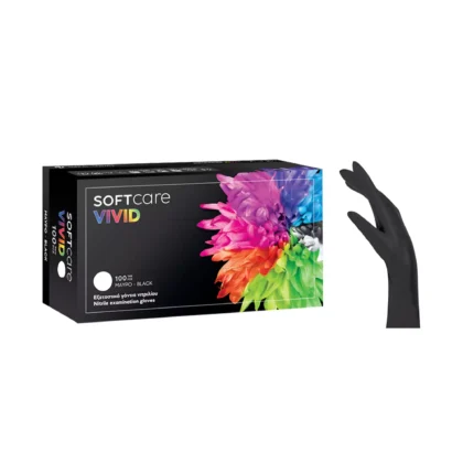 Soft Care Vivid Γάντια Νιτριλίου Μαύρο 100τεμ