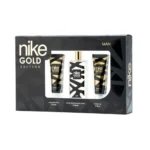 Ανακαλύψτε το Σετ Δώρου Nike Gold Edition Man, ένα πλήρες πακέτο περιποίησης για τον άνδρα.