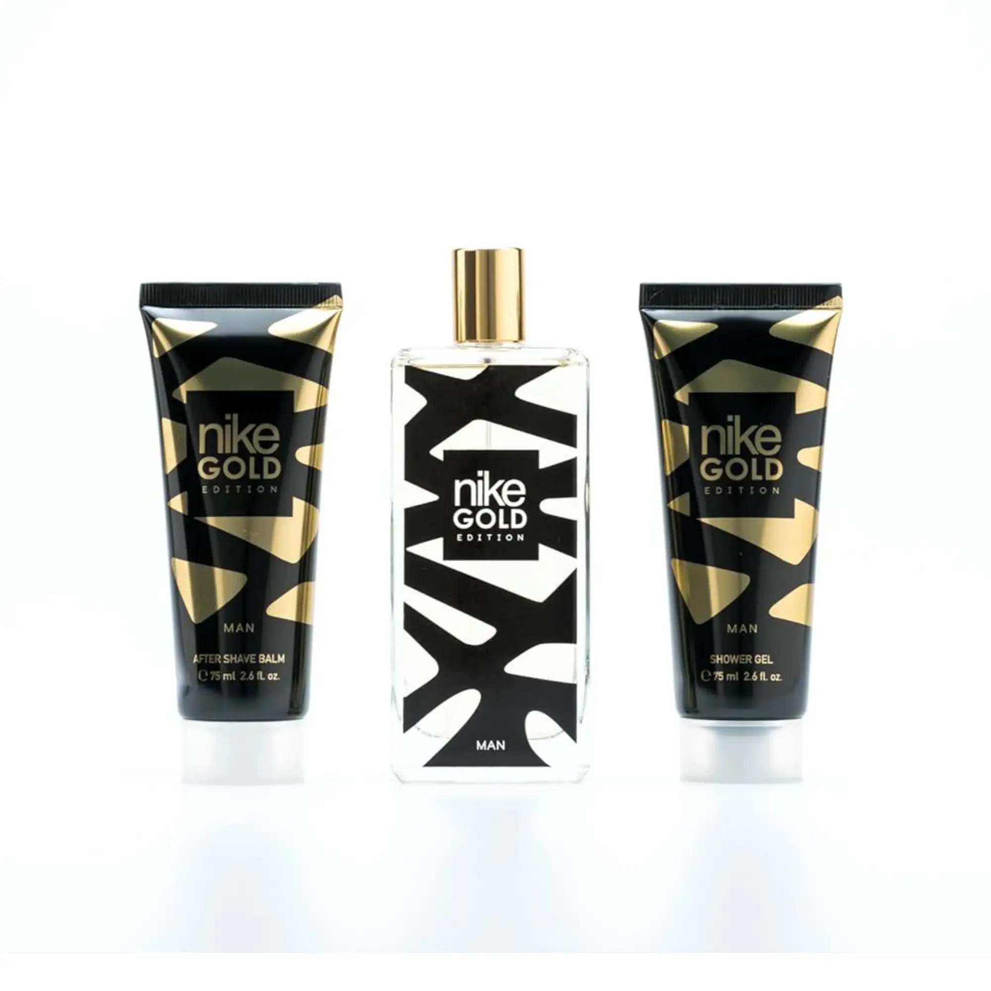 Ανακαλύψτε το Σετ Δώρου Nike Gold Edition Man, ένα πλήρες πακέτο περιποίησης για τον άνδρα.