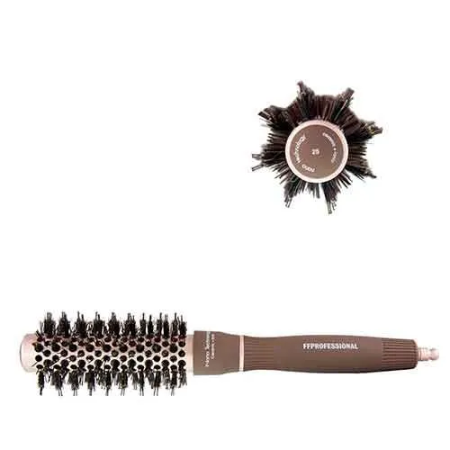 Βούρτσα Μαλλιών Ισιώματος FFPROFESSIONAL Νάιλον & Φυσική Τρίχα 25mm CHB4025