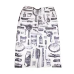 Μπέρτα Κουρέματος Λευκή Barber με γατζάκι - Αδιάβροχη